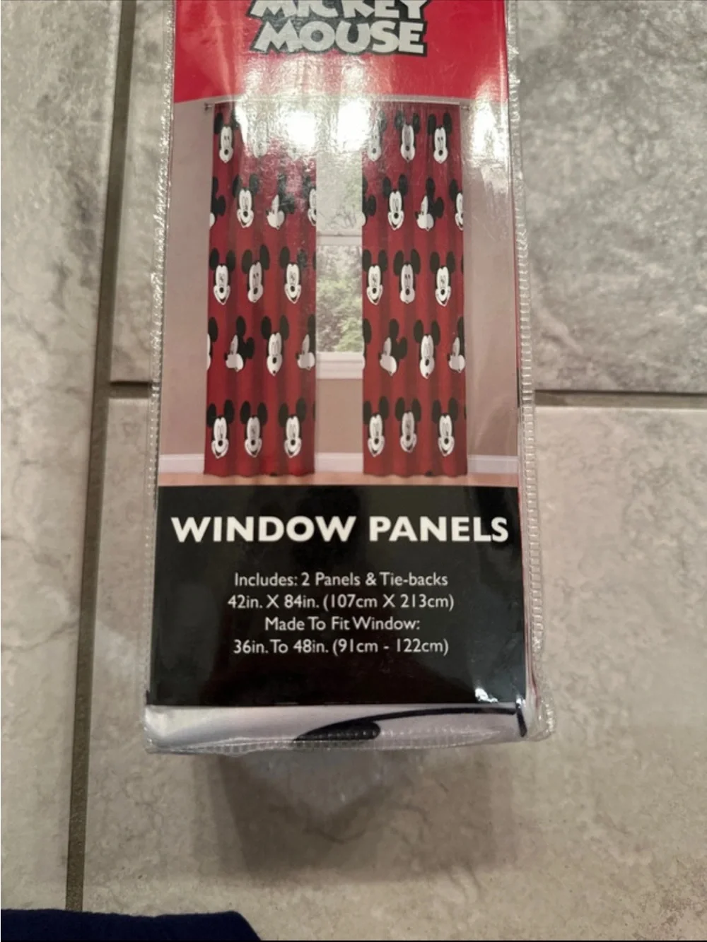 Disney Mickey Mouse Red Curtain Panels - 2 Pack
